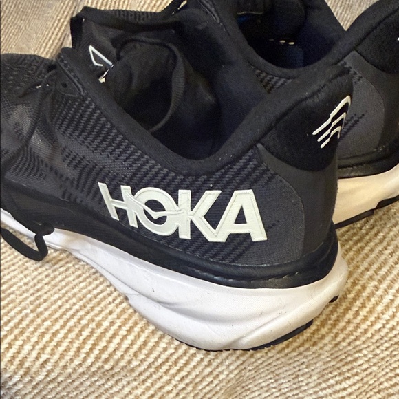 Hoka Men's Black and White Running Shoes - Picture 2 of 8
